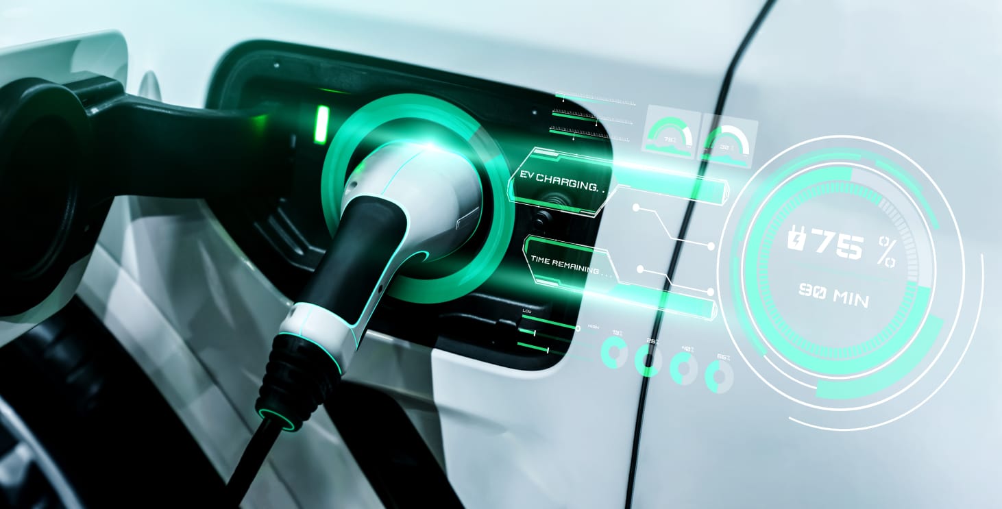 electric vehicle charging with hologram display